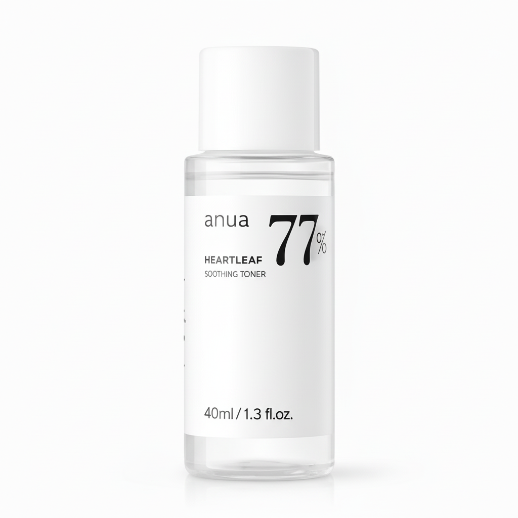 Anua Heartleaf 77% Soothing Toner close-up on white background